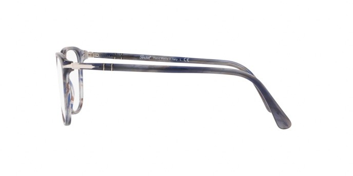 Brillen Persol PO 3203V (1083) farbe striped grey blue form rechteckig gläser demo lens