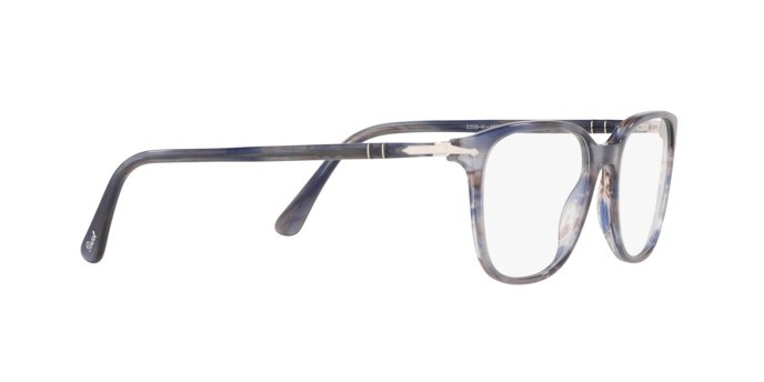 Brillen Persol PO 3203V (1083) farbe striped grey blue form rechteckig gläser demo lens