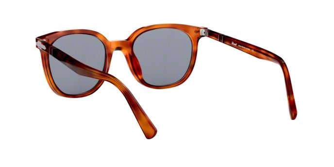 Sonnenbrillen Persol PO 3216S (96/56) farbe terra di siena form quadratisch gläser light blue