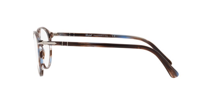 Brillen Persol PO 3218V (1155) farbe striped blue form pantos gläser demo lens