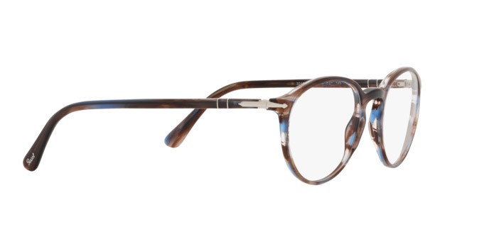 Brillen Persol PO 3218V (1155) farbe striped blue form pantos gläser demo lens
