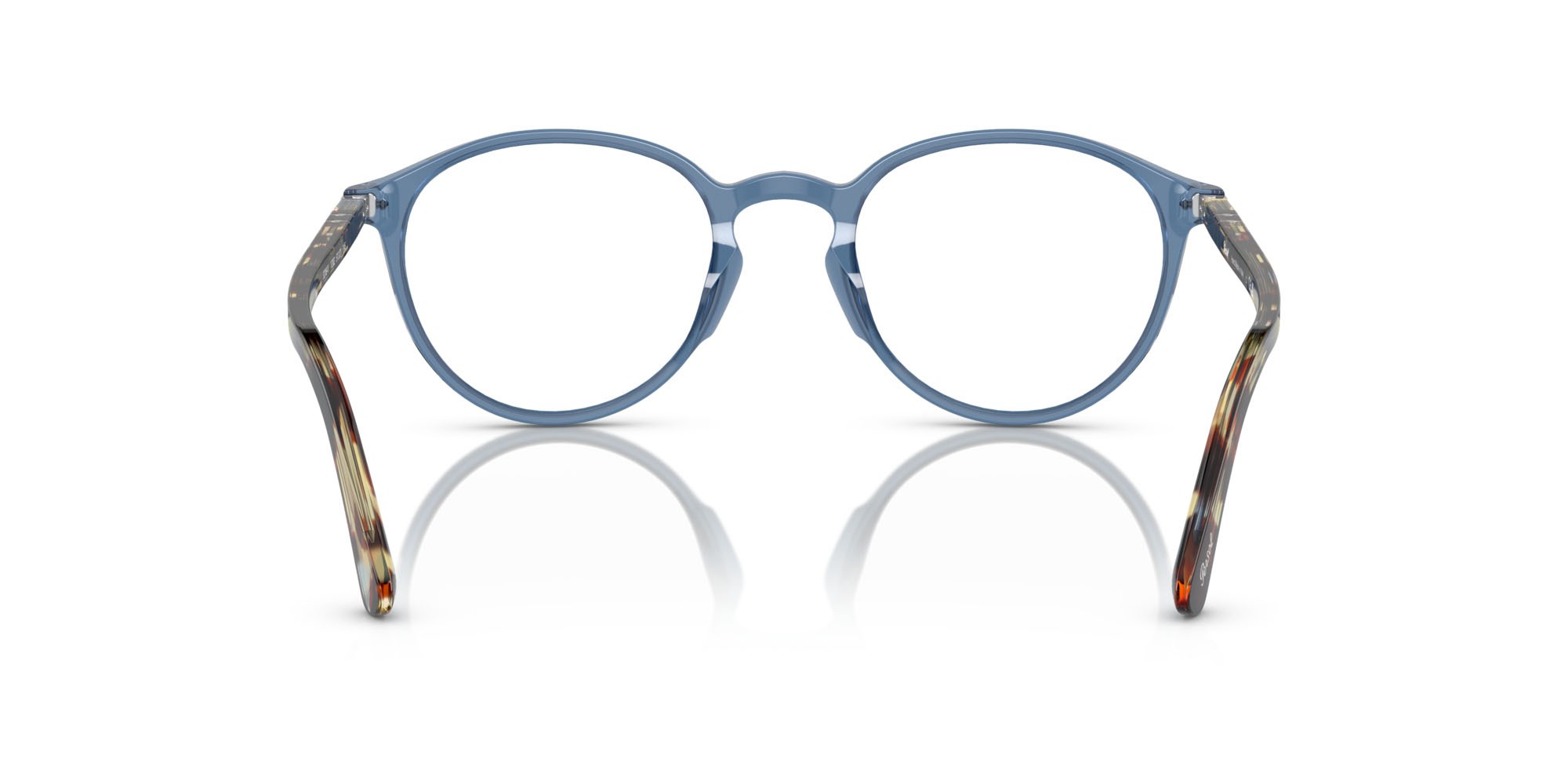 Eyeglasses Persol PO 3218V (1202) color blu navy trasparente shape pantos lenses trasparente