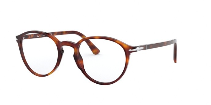 Occhiali da vista Persol PO 3218V (24) colore havana forma pantos lenti demo lens