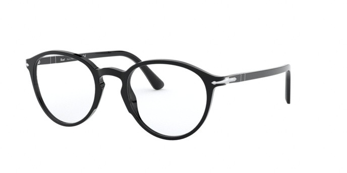 Occhiali da vista Persol PO 3218V (95) colore black forma pantos lenti demo lens