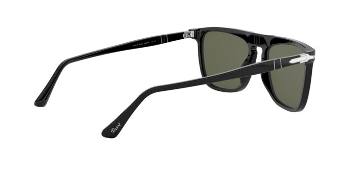Sonnenbrillen Persol PO 3225S (95/58) farbe black form rechteckig gläser green polarized