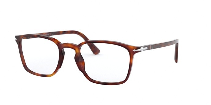 Brillen Persol PO 3227V (24) farbe havana form rechteckig gläser demo lens