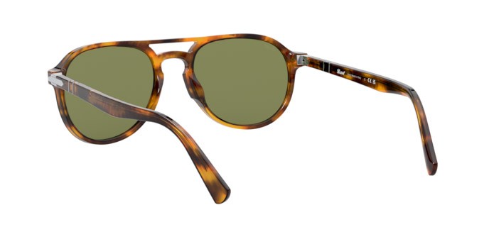 Sonnenbrillen Persol El Profesor Sergio PO 3235S (01084E) farbe caffè form aviator gläser verde