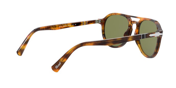 Sonnenbrillen Persol El Profesor Sergio PO 3235S (01084E) farbe caffè form aviator gläser verde