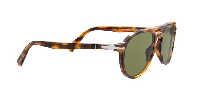 Sonnenbrillen Persol El Profesor Sergio PO 3235S (01084E) farbe caffè form aviator gläser verde