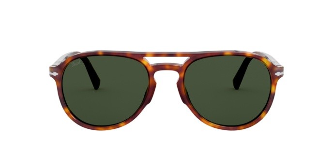 Occhiali da sole Persol PO 3235S (24/31) colore havana forma aviator lenti green
