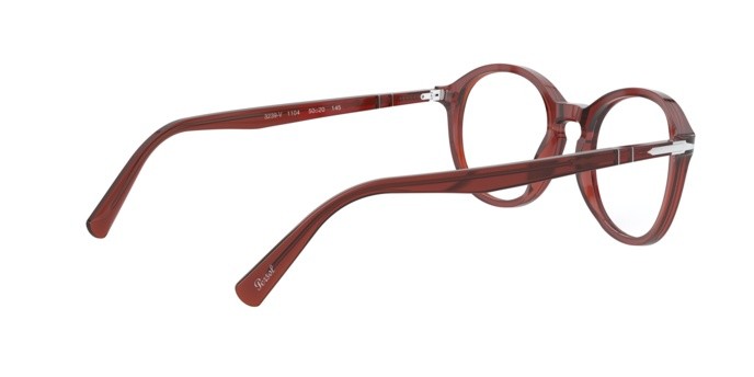 Brillen Persol PO 3239V (1104) farbe bordeaux smoke form rund gläser demo lens