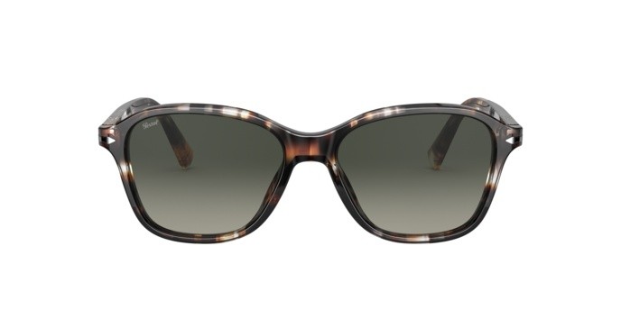 Sonnenbrillen Persol PO 3244S (112471) farbe striped brown & smoke form quadratisch gläser gradient grey