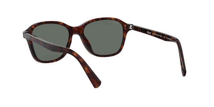Occhiali da sole Persol PO 3244S (24/58) colore havana forma quadrato lenti polar green