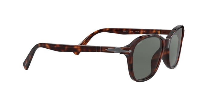 Occhiali da sole Persol PO 3244S (24/58) colore havana forma quadrato lenti polar green