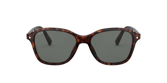 Occhiali da sole Persol PO 3244S (24/58) colore havana forma quadrato lenti polar green