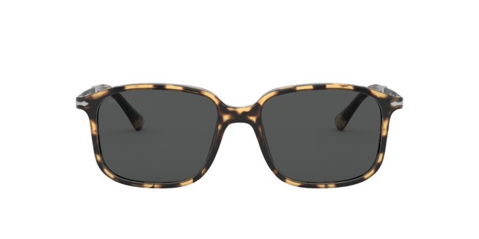 Occhiali da sole Persol PO 3246S (1056B1) colore brown & beige tortoise forma rettangolare lenti dark grey
