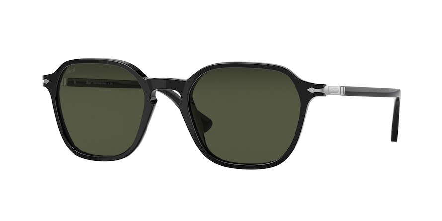 Sonnenbrillen Persol PO 3256S (95/31) farbe black form quadratisch gläser green