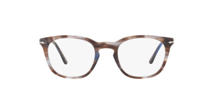 Brillen Persol PO 3258V (1155) farbe striped blue form pantos gläser demo lens