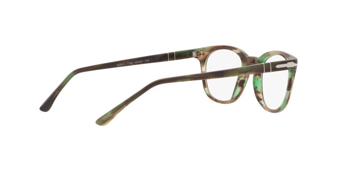 Eyeglasses Persol PO 3258V (1156) color striped green shape pantos lenses demo lens
