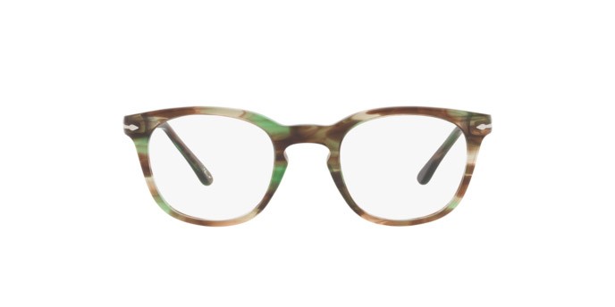 Eyeglasses Persol PO 3258V (1156) color striped green shape pantos lenses demo lens