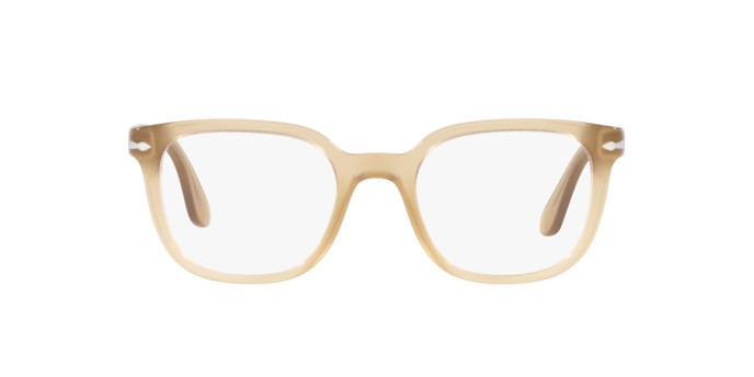 Occhiali da vista Persol PO 3263V (1169) colore beige opal forma quadrato lenti demo lens