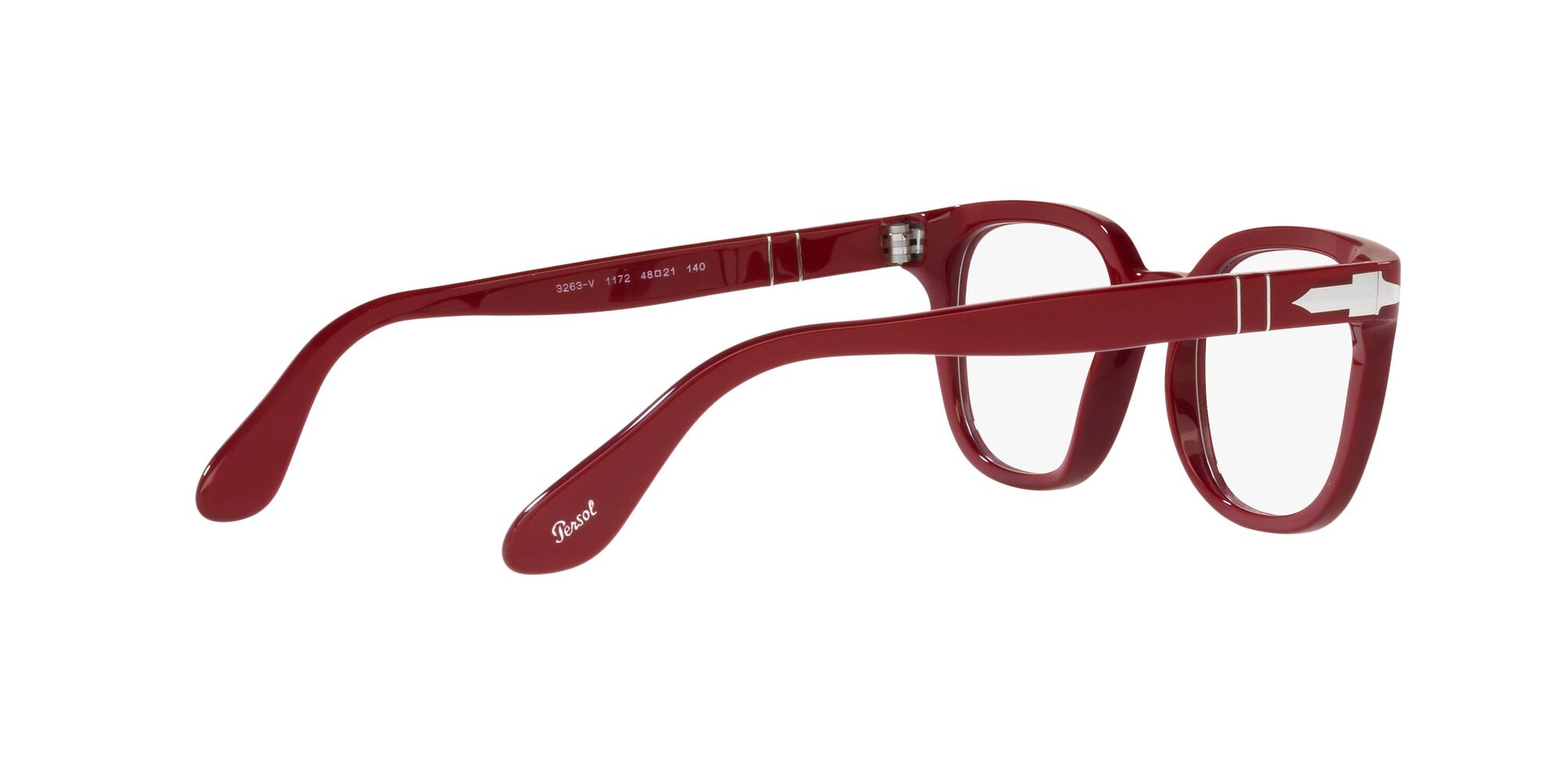 Brillen Persol PO 3263V (1172) farbe rosso form quadratisch gläser lente demo