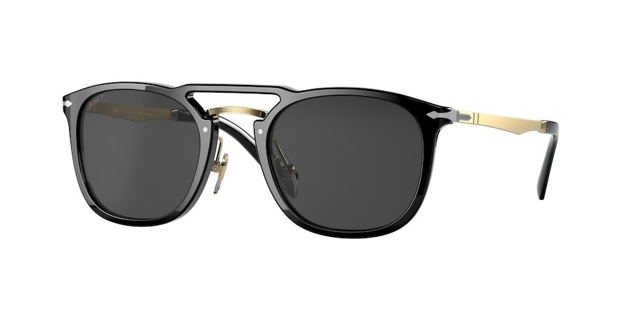 Sonnenbrillen Persol PO 3265S (95/48) farbe black/gold form pantos gläser black polar
