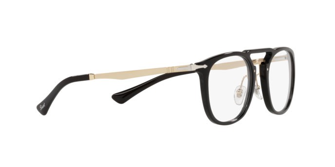 Brillen Persol PO 3265V (95) farbe black form rechteckig gläser demo lens