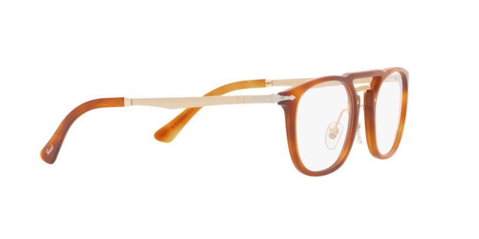 Brillen Persol PO 3265V (96) farbe terra di siena form rechteckig gläser demo lens