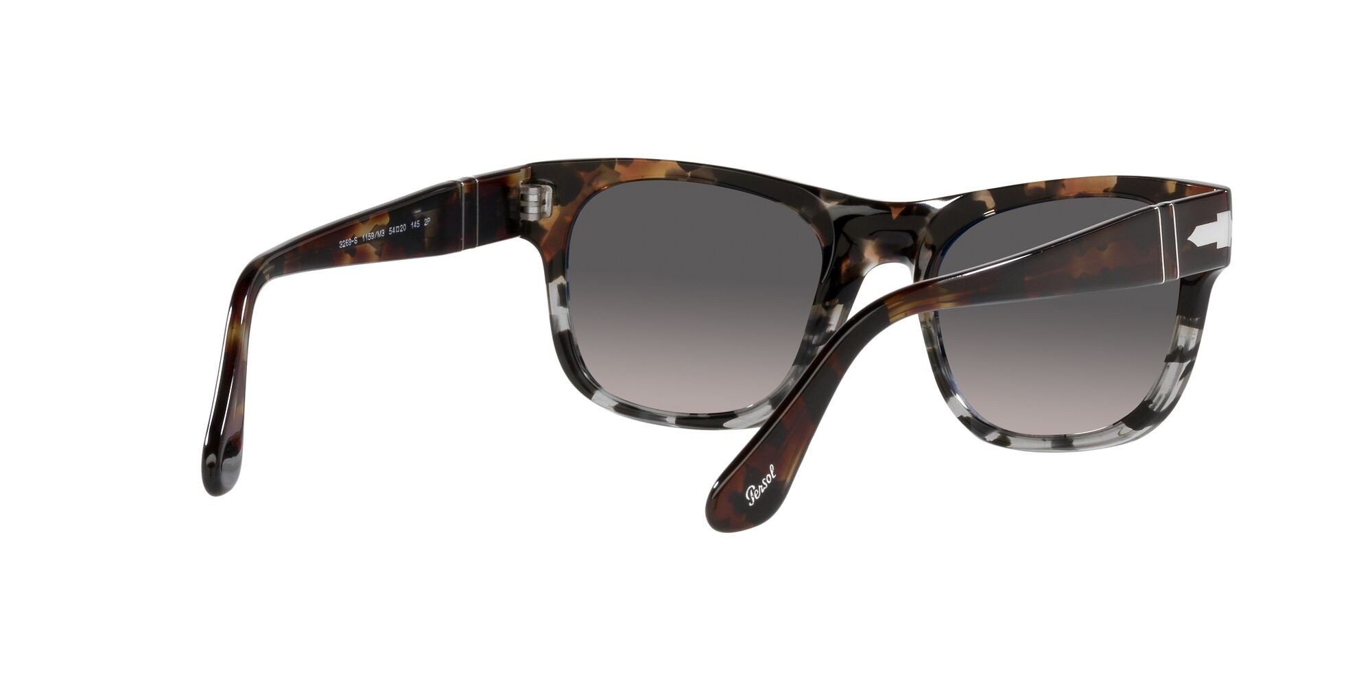 Occhiali da sole Persol PO 3269S (1159M3) colore brown/grey cut tortoise forma rettangolare lenti polarized grigia sfumata