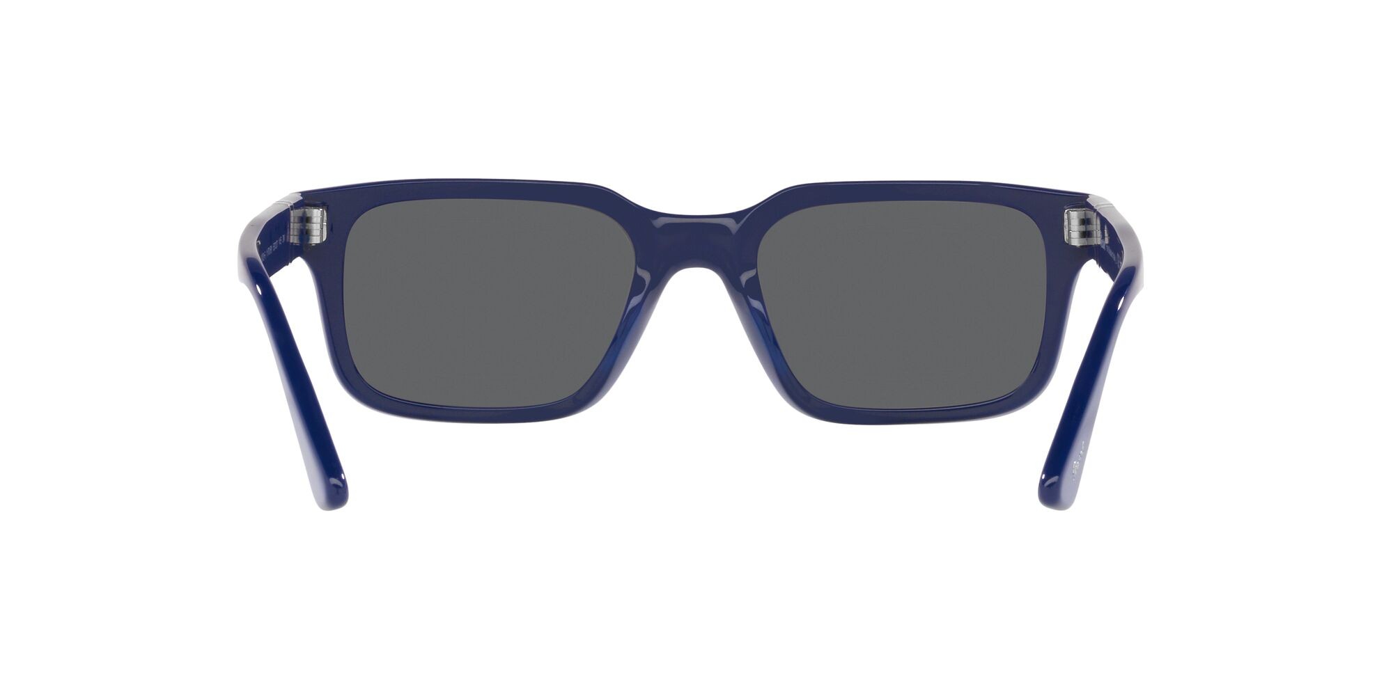 Occhiali da sole Persol PO 3272S (1170B1) colore blu tinta unita forma rettangolare lenti grigio scuro