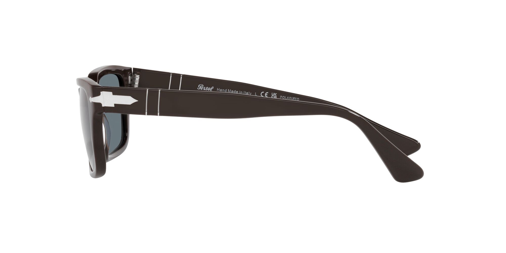 Sonnenbrillen Persol PO 3272S (11743R) farbe marrone form rechteckig gläser polarizzata blu scuro