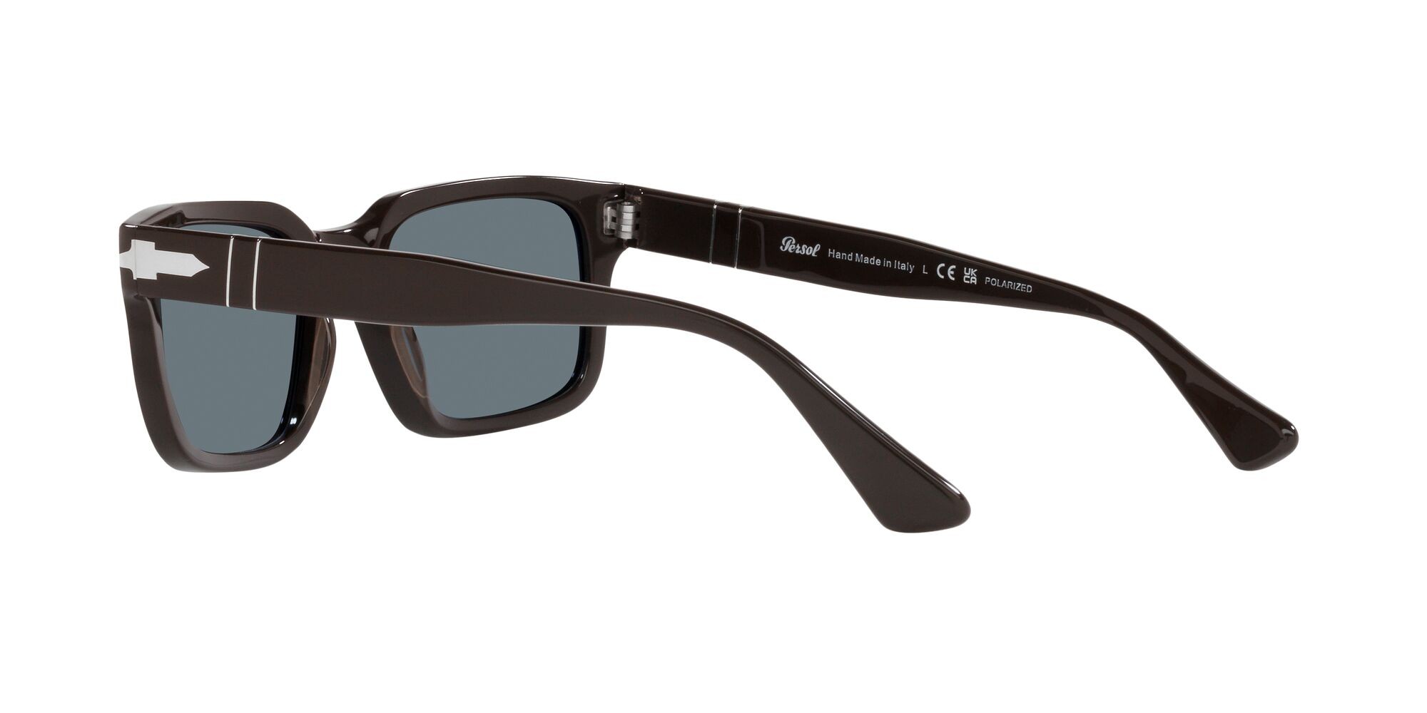 Sonnenbrillen Persol PO 3272S (11743R) farbe marrone form rechteckig gläser polarizzata blu scuro