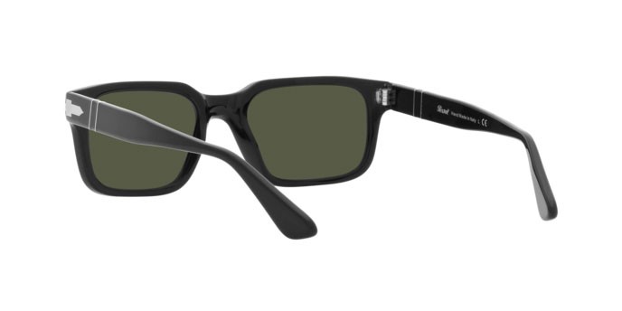 Sunglasses Persol PO 3272S (95/31) color black shape rectangle lenses green