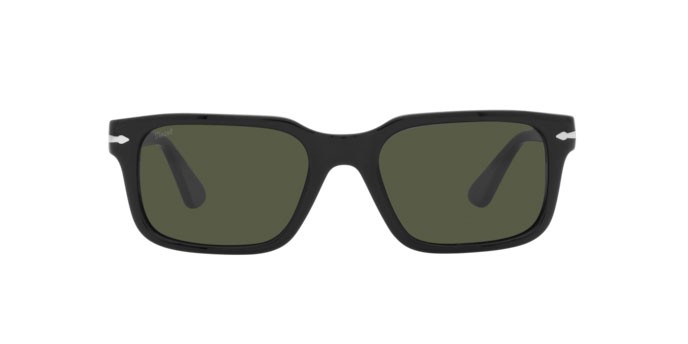 Sunglasses Persol PO 3272S (95/31) color black shape rectangle lenses green