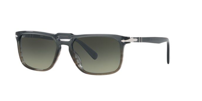 Sonnenbrillen Persol PO 3273S (101271) farbe grey gradient green stripped form rechteckig gläser light grey gradient dark grey