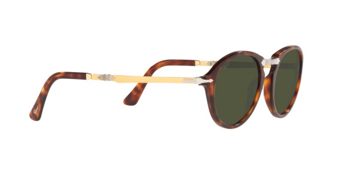 Occhiali da sole Persol PO 3274S (24/31) colore havana forma pantos lenti green