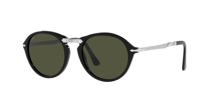 Sunglasses Persol PO 3274S (95/31) color black shape pantos lenses green
