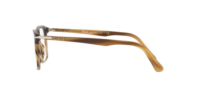 Brillen Persol PO 3277V (1135) farbe black/striped grey form quadratisch gläser demo lens