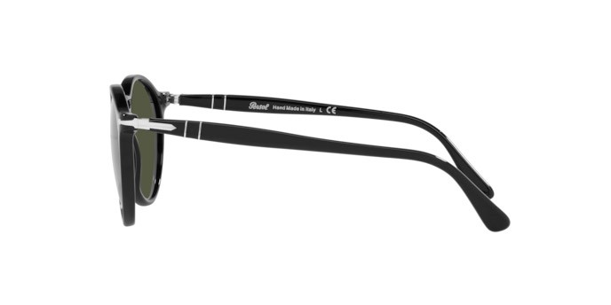Occhiali da sole Persol PO 3285S (95/31) colore black forma rotondo lenti green
