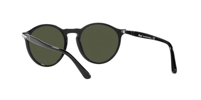 Occhiali da sole Persol PO 3285S (95/31) colore black forma rotondo lenti green