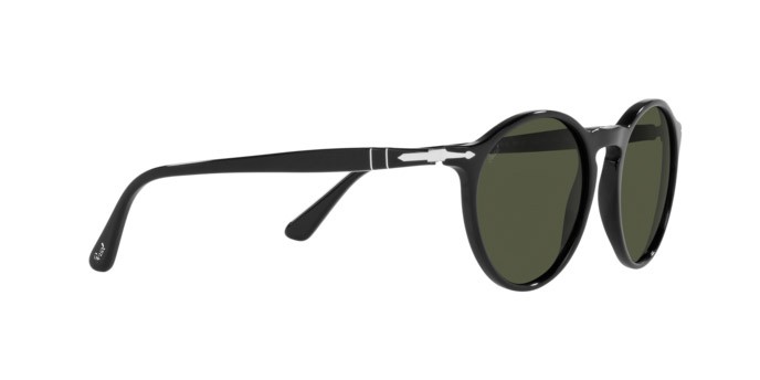 Occhiali da sole Persol PO 3285S (95/31) colore black forma rotondo lenti green