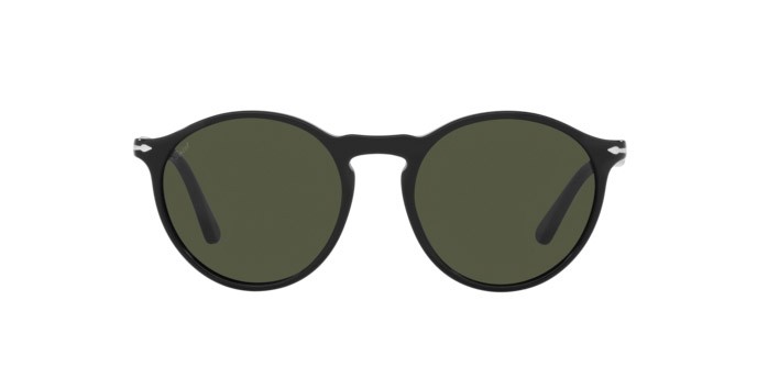 Occhiali da sole Persol PO 3285S (95/31) colore black forma rotondo lenti green
