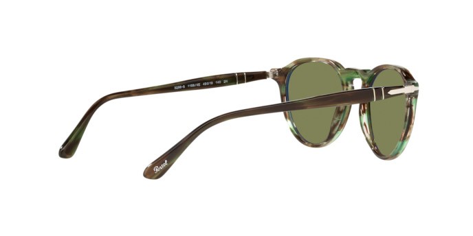 Occhiali da sole Persol PO 3286S (11564E) colore striped green forma pantos lenti light green