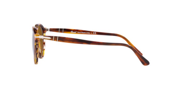 Sonnenbrillen Persol PO 3286S (115733) farbe striped red form pantos gläser brown