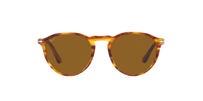 Sonnenbrillen Persol PO 3286S (115733) farbe striped red form pantos gläser brown
