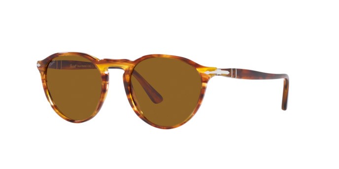 Sonnenbrillen Persol PO 3286S (115733) farbe striped red form pantos gläser brown