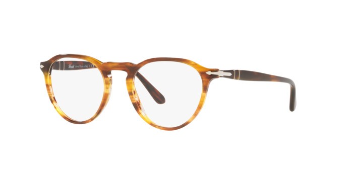 Brillen Persol PO 3286V (1157) farbe striped red form pantos gläser demo lens