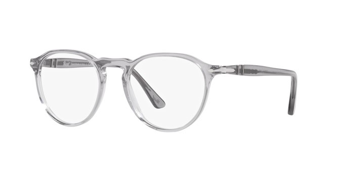 Eyeglasses Persol PO 3286V (309) color grigio trasparente shape pantos lenses lente demo