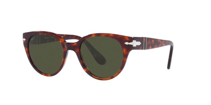 Sonnenbrillen Persol PO 3287S (24/31) farbe havana form pantos gläser green